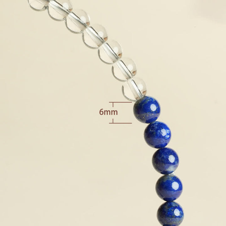 Buddha Stones Lapis Lazuli Helder Kwarts Balans Armband - image 12