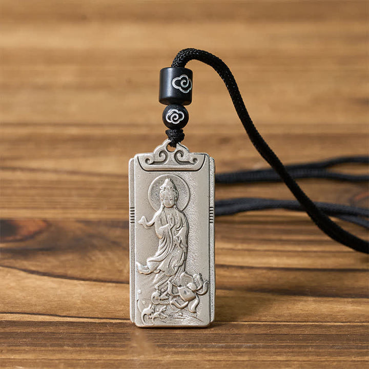 Buddha Stones Koperen Avalokiteśvara Ketting met zilveren accenten - image 4