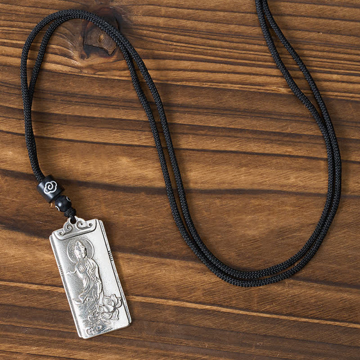 Buddha Stones Koperen Avalokiteśvara Ketting met zilveren accenten - image 2