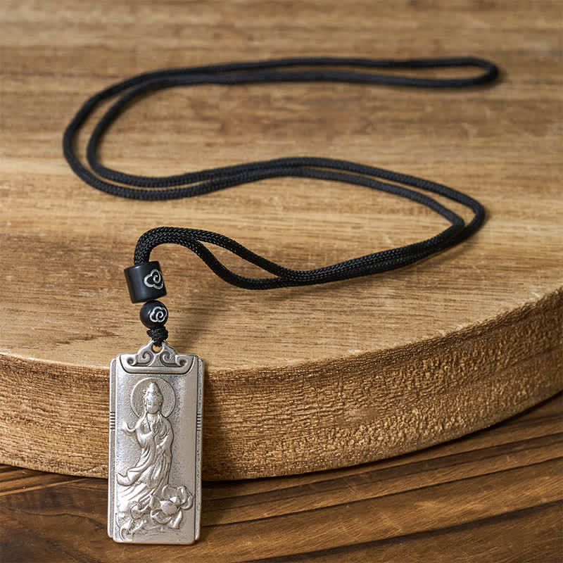 Buddha Stones Koperen Avalokiteśvara Ketting met zilveren accenten - image 1