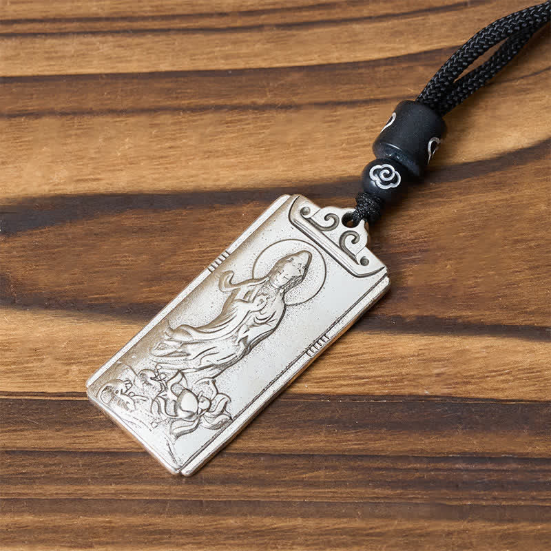 Buddha Stones Koperen Avalokiteśvara Ketting met zilveren accenten - image 3