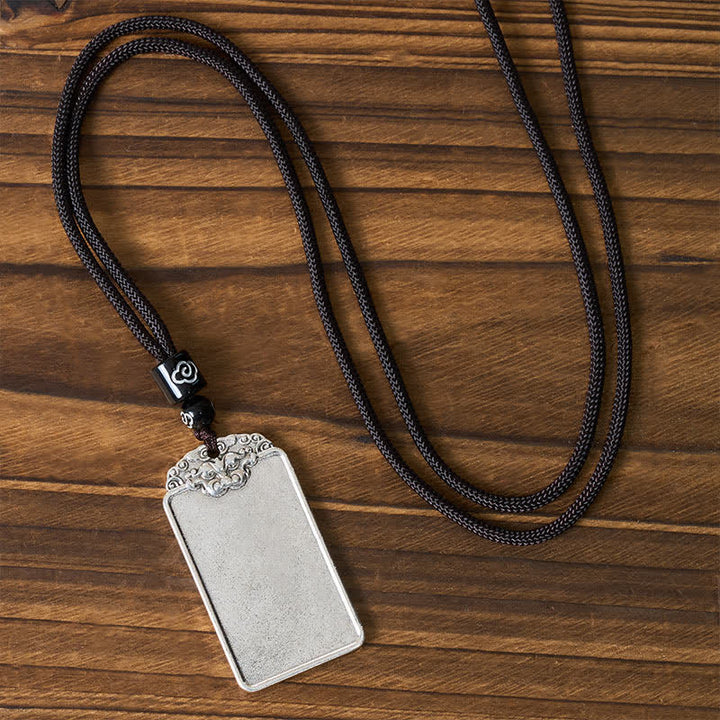 Buddha Stones Ketting met koperen dierenkop en symbool voor "Vrede en Rust" - image 3