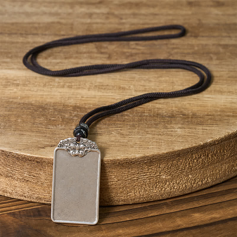Buddha Stones Ketting met koperen dierenkop en symbool voor "Vrede en Rust" - image 2