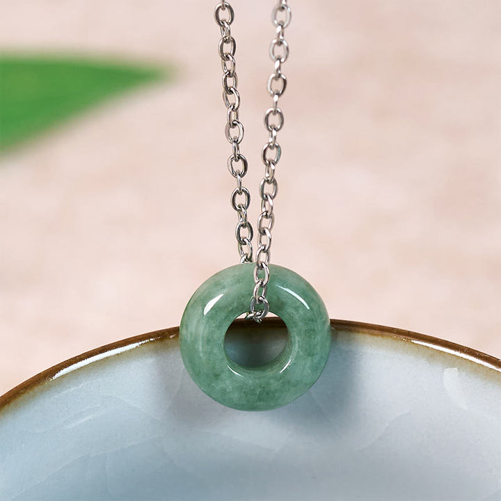 Buddha Stones Groene jade vredesgesp telraam geluk Ketting - image 9