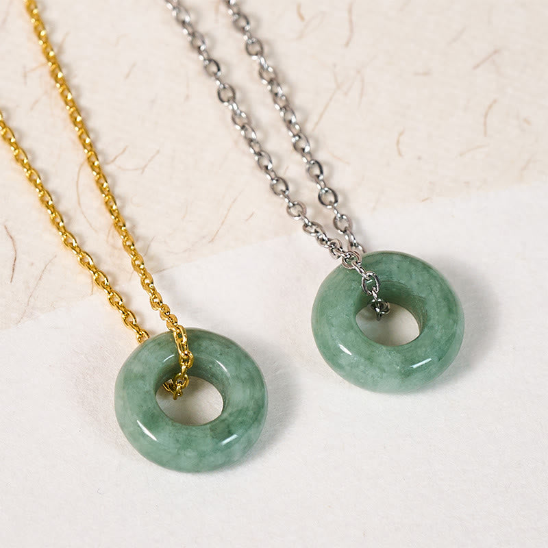 Buddha Stones Groene jade vredesgesp telraam geluk Ketting - image 15
