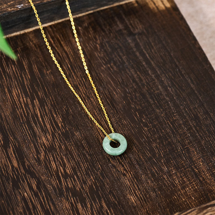 Buddha Stones Groene jade vredesgesp telraam geluk Ketting - image 4