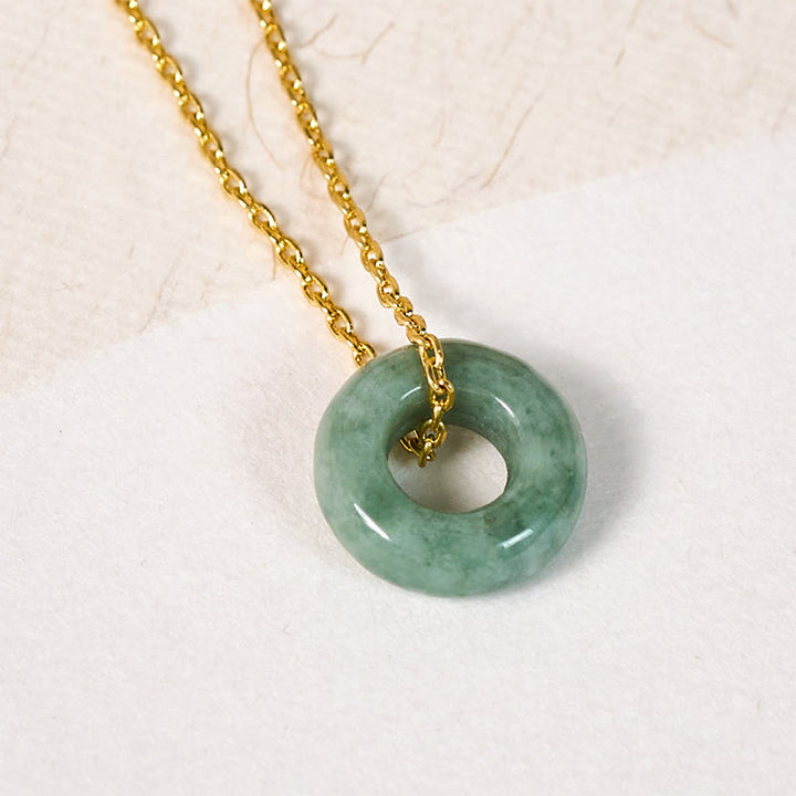 Buddha Stones Groene jade vredesgesp telraam geluk Ketting - image 3