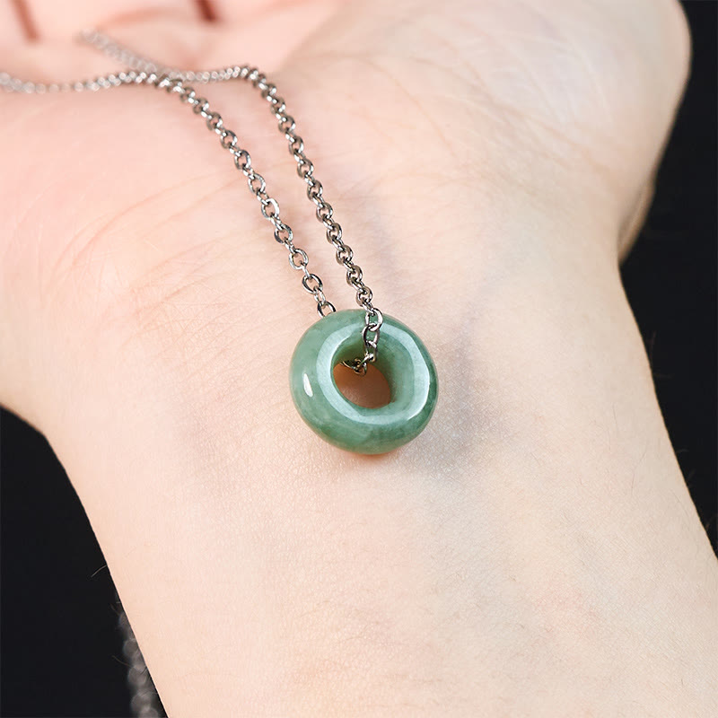 Buddha Stones Groene jade vredesgesp telraam geluk Ketting - image 12