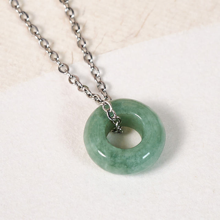 Buddha Stones Groene jade vredesgesp telraam geluk Ketting - image 10