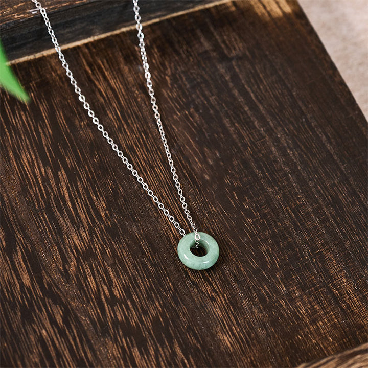 Buddha Stones Groene jade vredesgesp telraam geluk Ketting - image 11