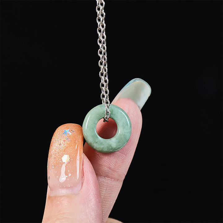 Buddha Stones Groene jade vredesgesp telraam geluk Ketting - image 13