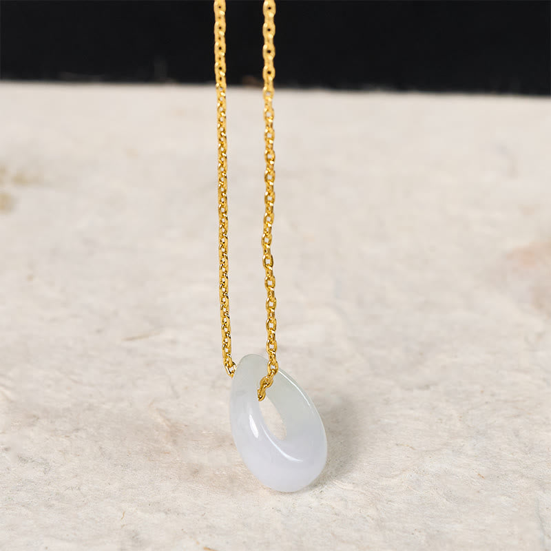 Buddha Stones Waterdruppelvormige hanger van witte jade voor een Ketting - image 3