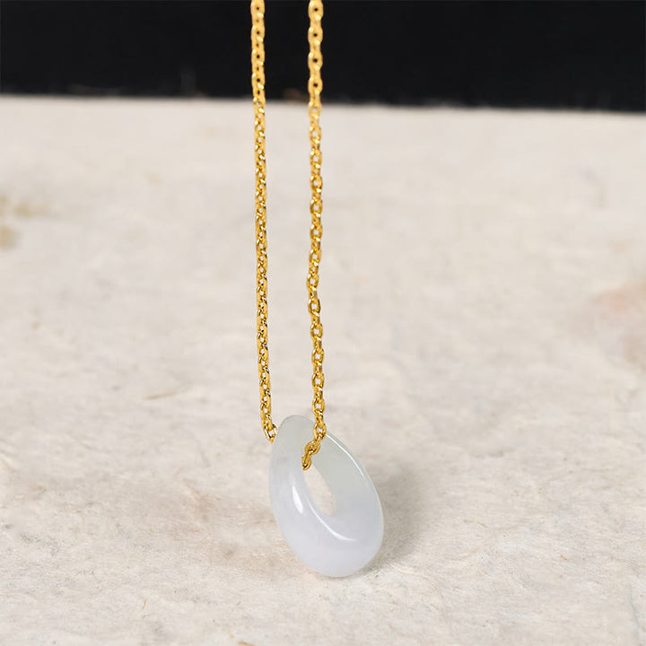 Buddha Stones Waterdruppelvormige hanger van witte jade voor een Ketting - image 3