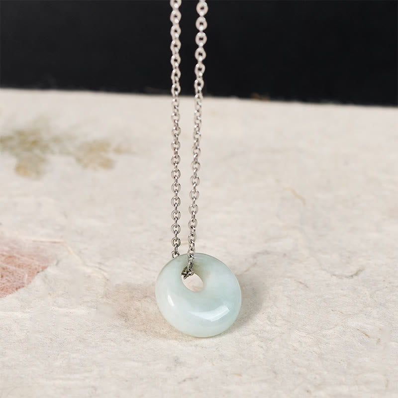 Buddha Stones Ketting met ronde gesp en jade symbool voor geluk - image 9