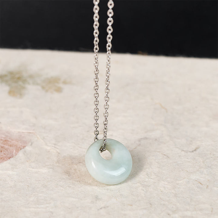 Buddha Stones Ketting met ronde gesp en jade symbool voor geluk - image 9