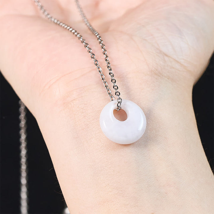 Buddha Stones Ketting met ronde gesp en jade symbool voor geluk - image 11