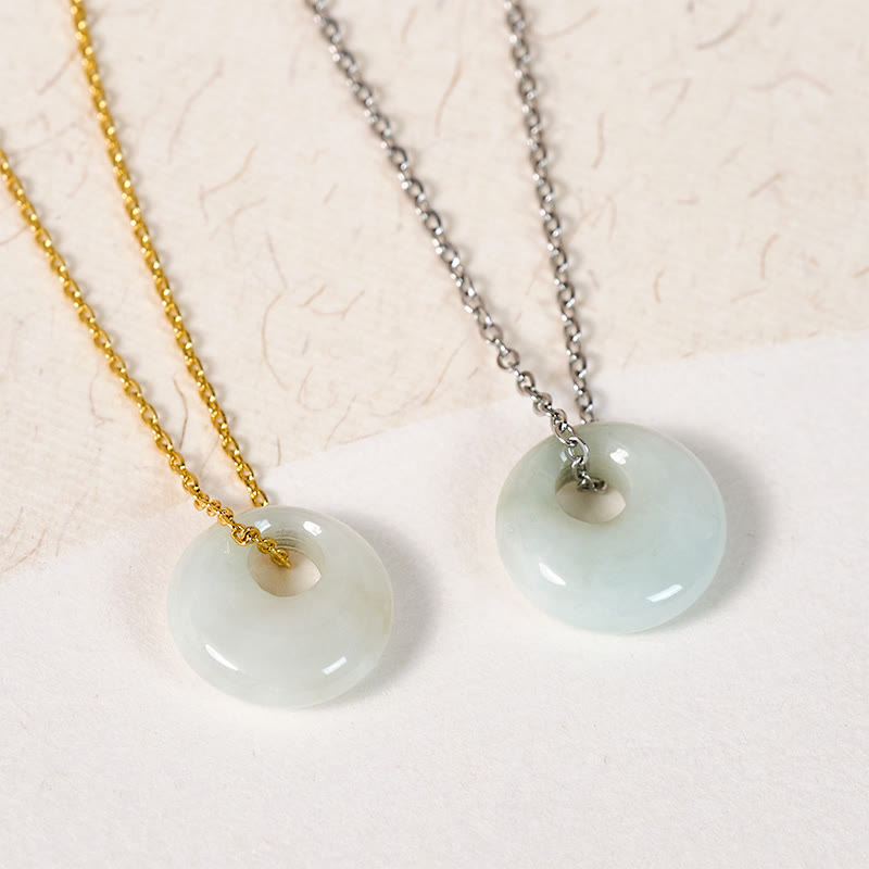 Buddha Stones Ketting met ronde gesp en jade symbool voor geluk - image 15
