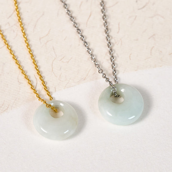Buddha Stones Ketting met ronde gesp en jade symbool voor geluk - image 15