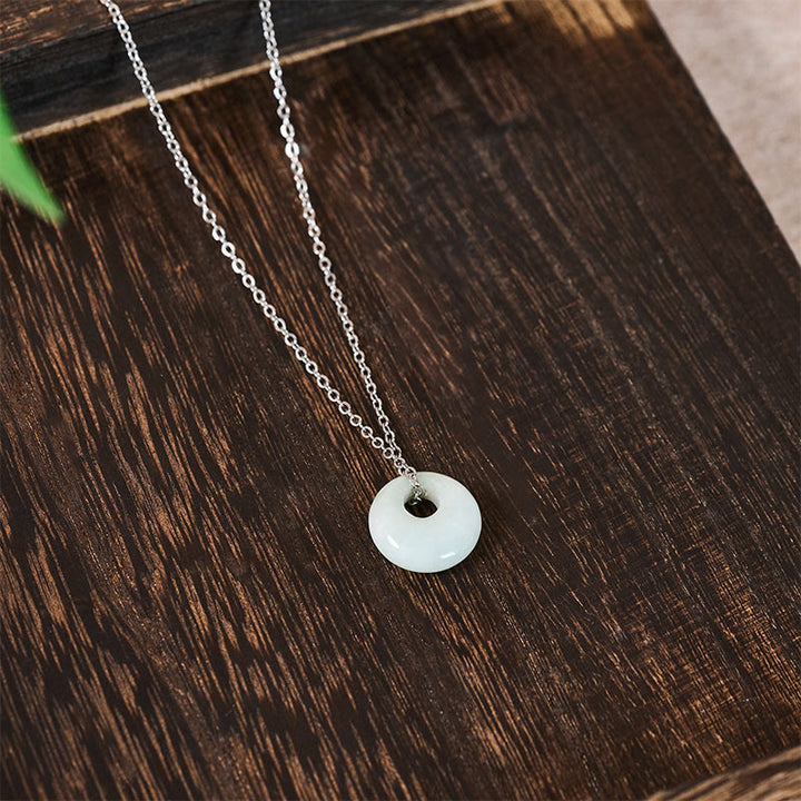 Buddha Stones Ketting met ronde gesp en jade symbool voor geluk - image 10