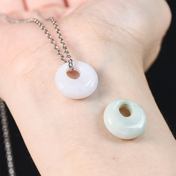 Buddha Stones Ketting met ronde gesp en jade symbool voor geluk - image 12