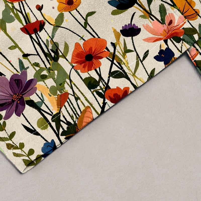 Buddha Stones Damesbroek van 100% Cotton met bohemian bloemen- en vlinderpatroon, elastische Taille en Zakken. - image 1