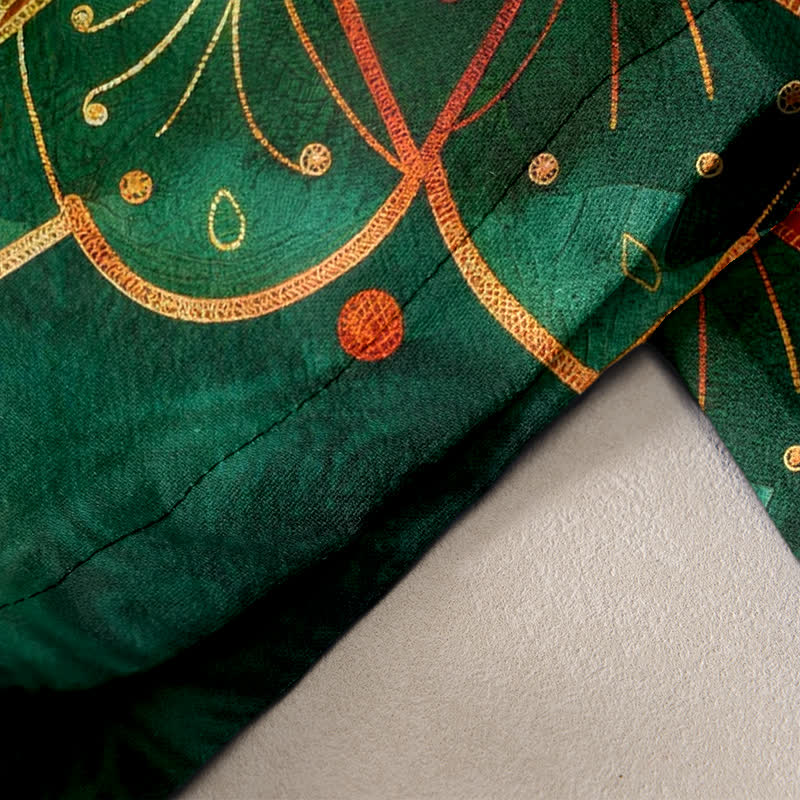 Buddha Stones Damesbroek van 100% Cotton met gouden mandala-patroon, elastische Taille en Zakken. - image 2
