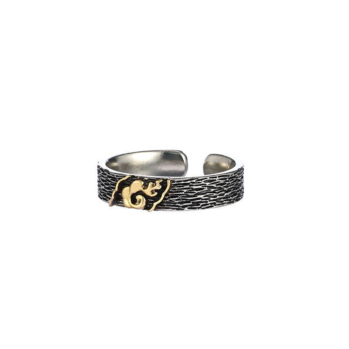 Buddha Stones Mount Everest Garuda Koperen Ring - Vlammenpatroon - image 11
