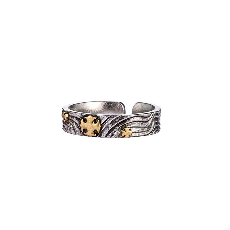 Buddha Stones Mount Everest Garuda Koperen Ring - Gekruist Vajra-patroon - image 9