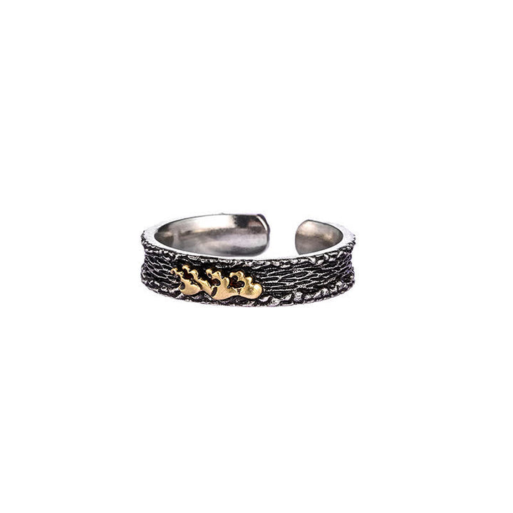 Buddha Stones Mount Everest Garuda Koperen Ring - Patroon van waterrimpels - image 10