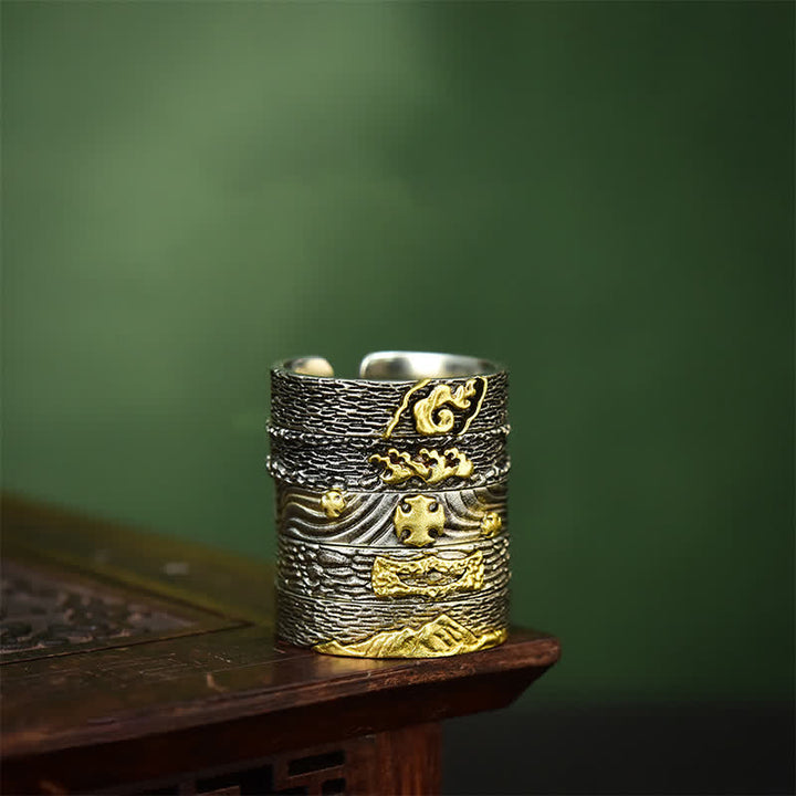 Buddha Stones Mount Everest Garuda Koperen Ring - image 15