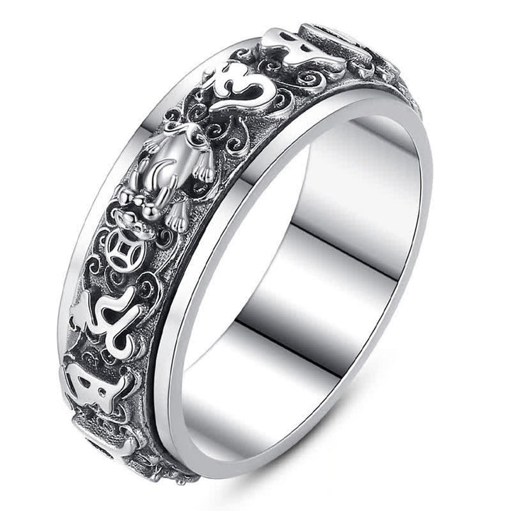 Buddha Stones PiXiu Om Mani Padme Hum koperen draaibare Ring - image 10
