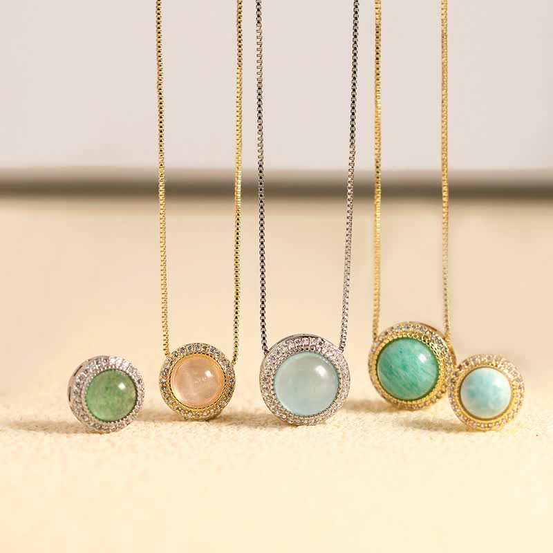 Buddha Stones Natuurlijke rozenkwarts ketting met meerdere kristallen kralen en helende Ketting - image 0