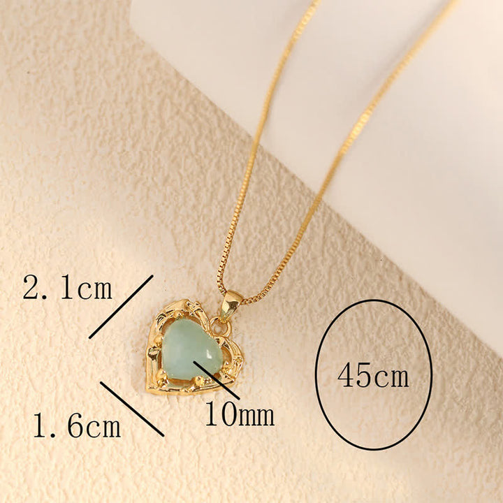 Buddha Stones Ketting in hartvorm met inleg van natuurlijke amethistkristallen - image 19