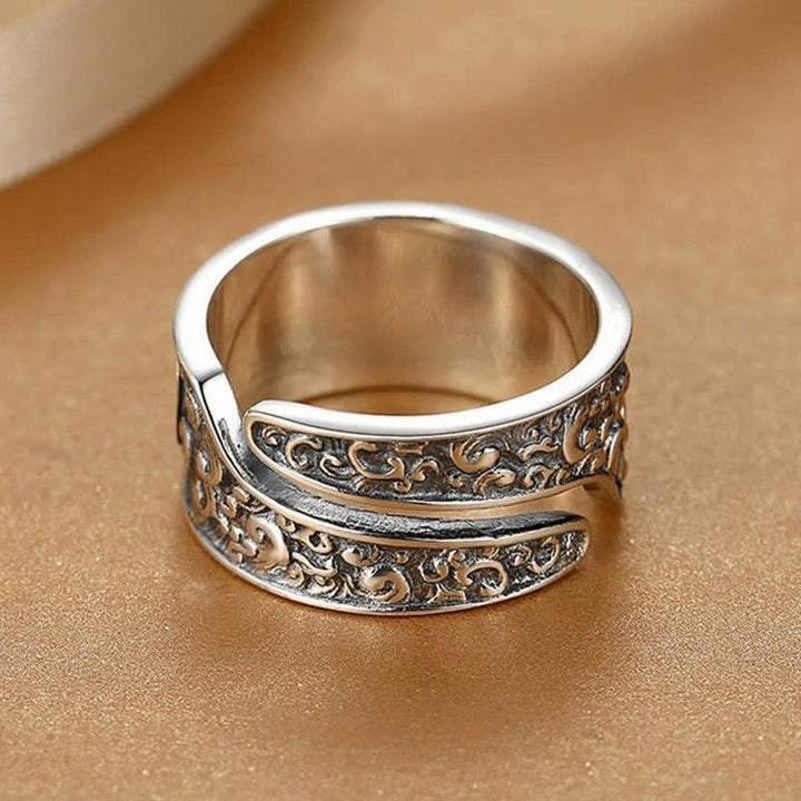Buddha Stones PiXiu brede koperen open Ring - image 2