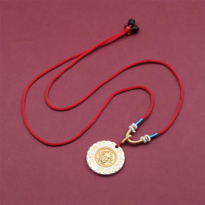 Buddha Stones Tibetaanse gele Jambhala God van de Rijkdom legering Ketting - image 2