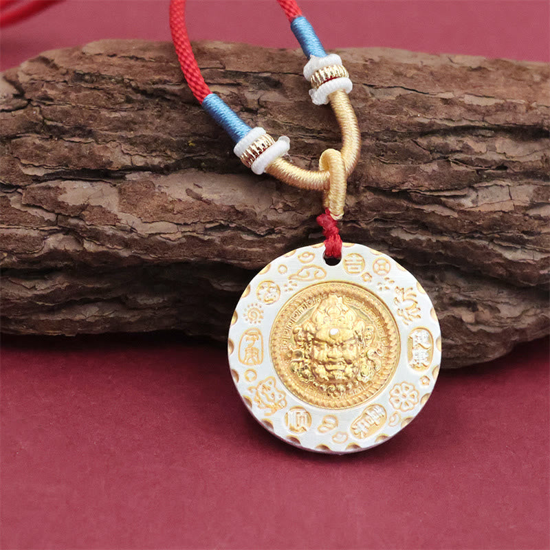 Buddha Stones Tibetaanse gele Jambhala God van de Rijkdom legering Ketting - image 1