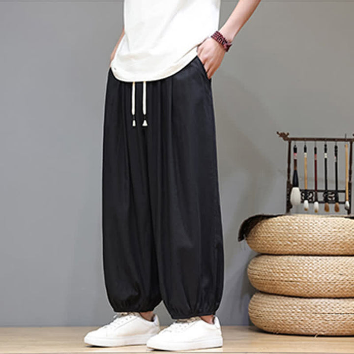 Buddha Stones Zomerse Zen Mouwboord met elastische Taille , Cropped model en Zakken - image 33