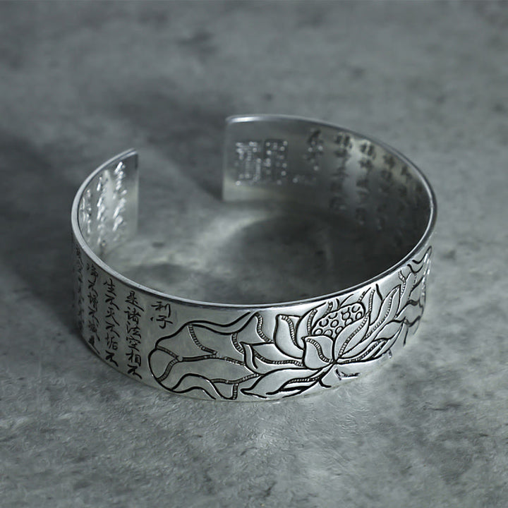 Buddha Stones Tibetaanse lotus Armband van wit koper - image 6