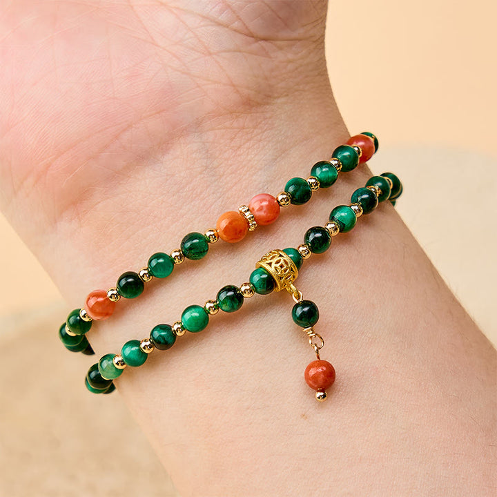 Buddha Stones Natuurlijke groene tijgeroog dubbele Armband voor extra stevigheid - image 4