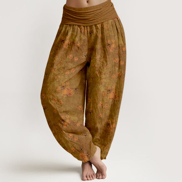 Buddha Stones 100% Cotton voor dames met elastische Taille en verspreid patroon van goudsbloemen. - Peru - US16, UK/AU20, EU48 (3XL) - image 5