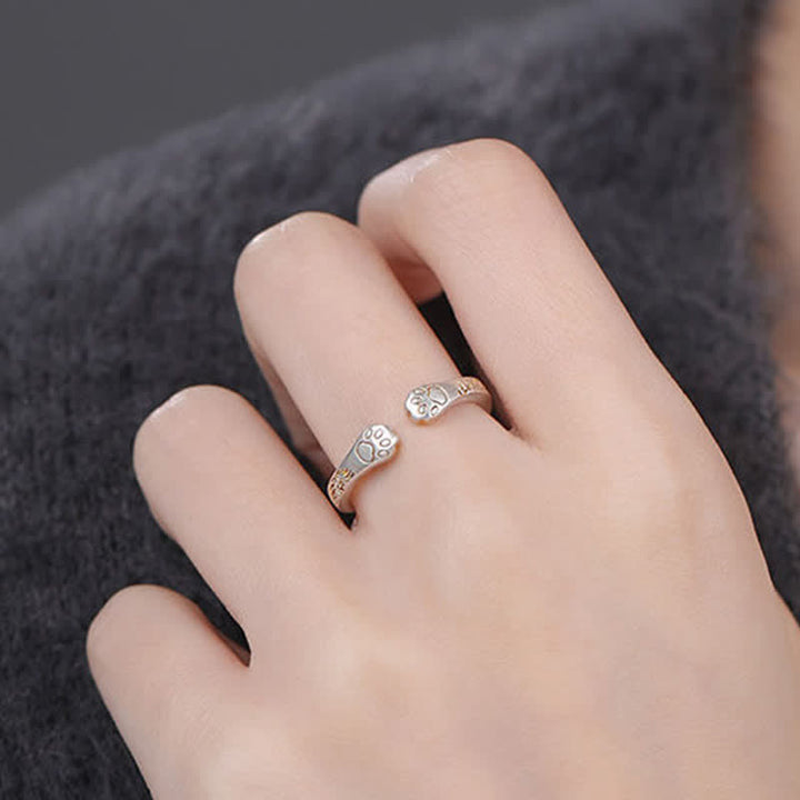 Buddha Stones Ring met kattenpootje van 999 sterling zilver - image 4