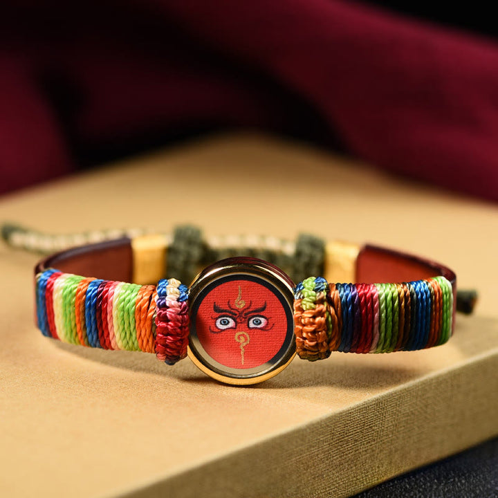 Buddha Stones Tibetaanse Armband met de goden van rijkdom en het Boeddha-oog. - Rode Jambhala-oog (Polsomtrek 15-24 cm) - image 7