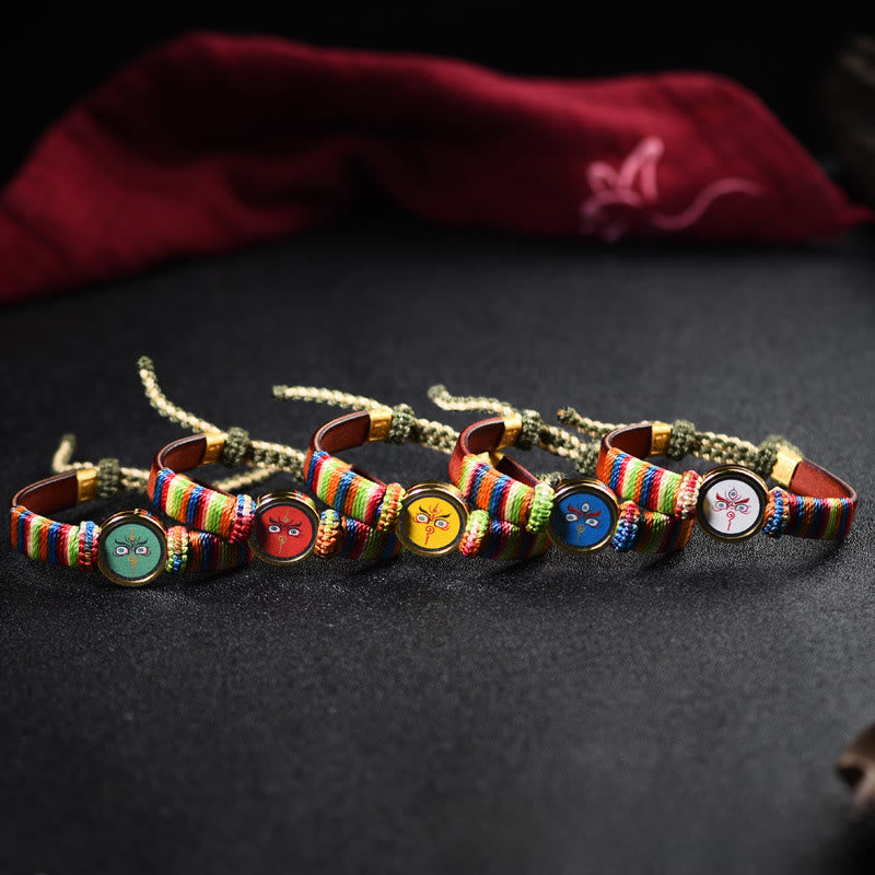 Buddha Stones Tibetaanse Armband met de goden van rijkdom en het Boeddha-oog. - image 0