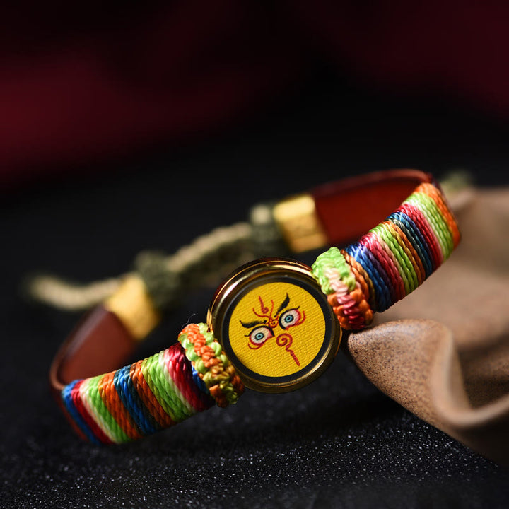 Buddha Stones Tibetaanse Armband met de goden van rijkdom en het Boeddha-oog. - image 2