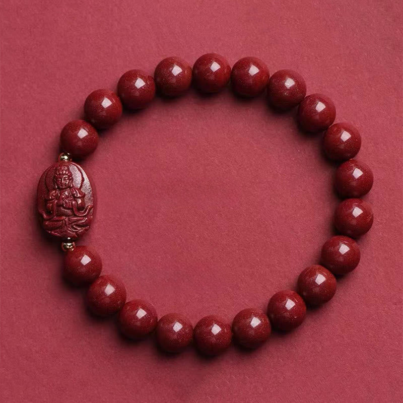 Buddha Stones De Chinese dierenriem geboorte Boeddha cinnaber Armband - Geit/Aap-Tathagata (Polsomtrek: 15-16 cm) - image 13