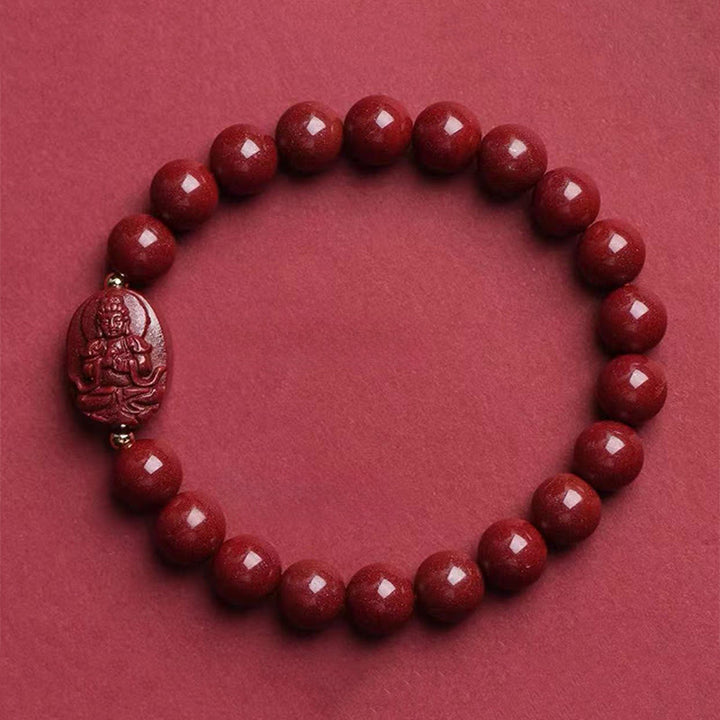 Buddha Stones De Chinese dierenriem geboorte Boeddha cinnaber Armband - Geit/Aap-Tathagata (Polsomtrek: 15-16 cm) - image 13
