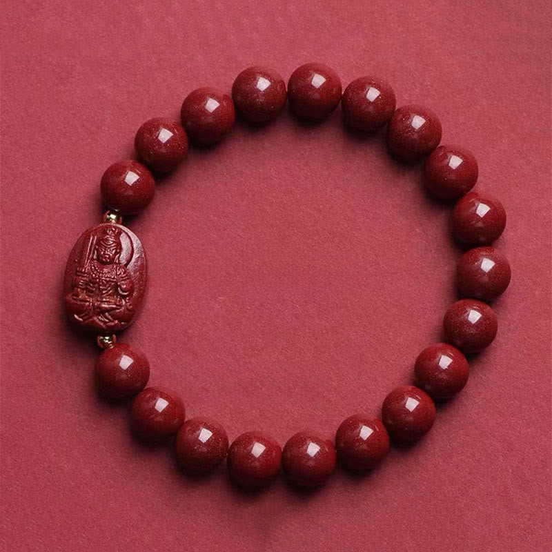 Buddha Stones De Chinese dierenriem geboorte Boeddha cinnaber Armband - Rooster-Acalanatha (Polsomtrek: 15-16 cm) - image 14