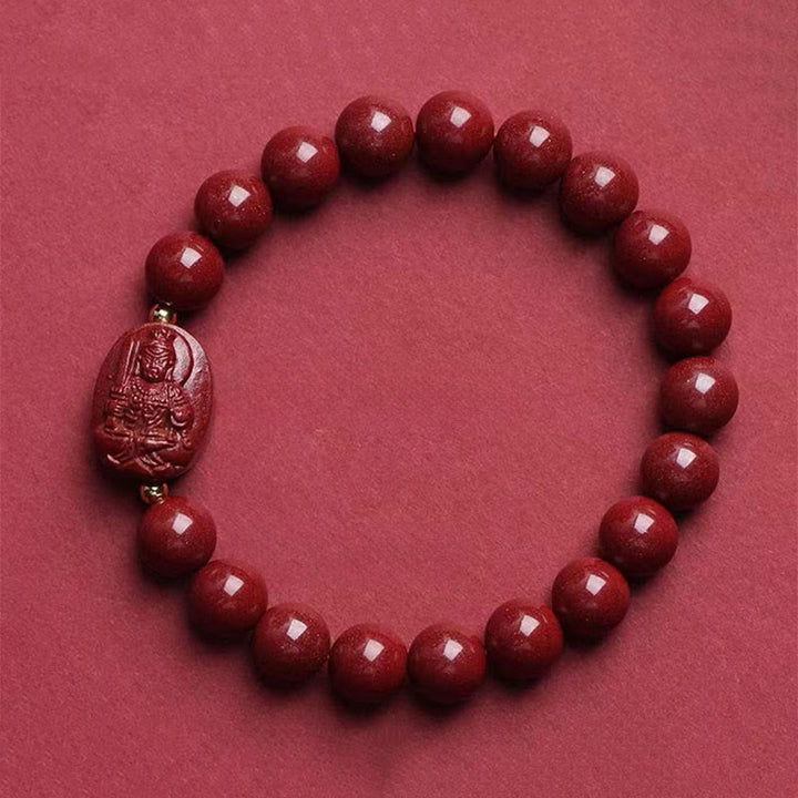 Buddha Stones De Chinese dierenriem geboorte Boeddha cinnaber Armband - Rooster-Acalanatha (Polsomtrek: 15-16 cm) - image 14