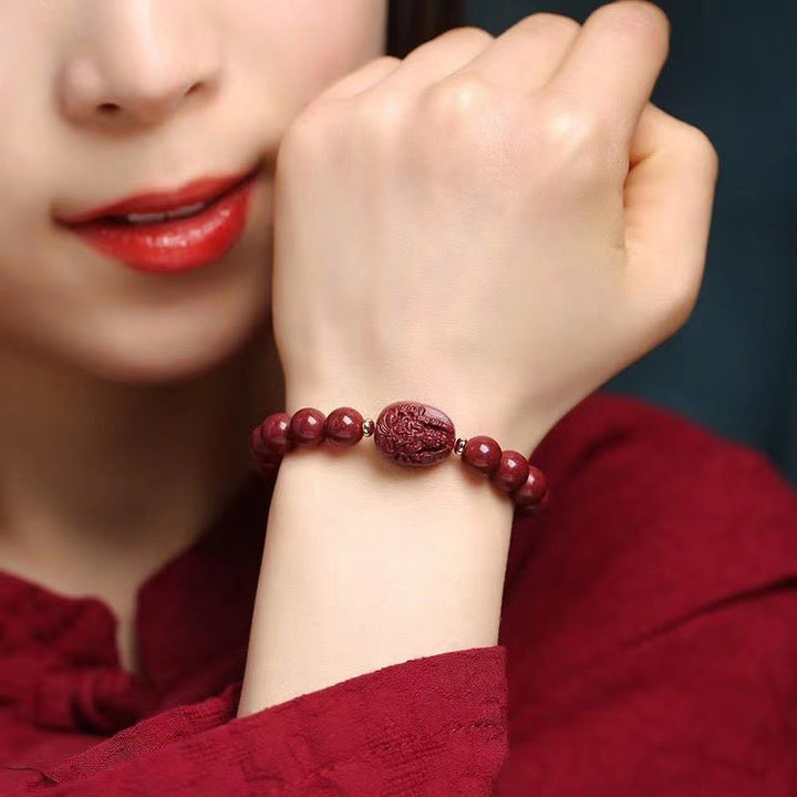 Buddha Stones De Chinese dierenriem geboorte Boeddha cinnaber Armband - image 2