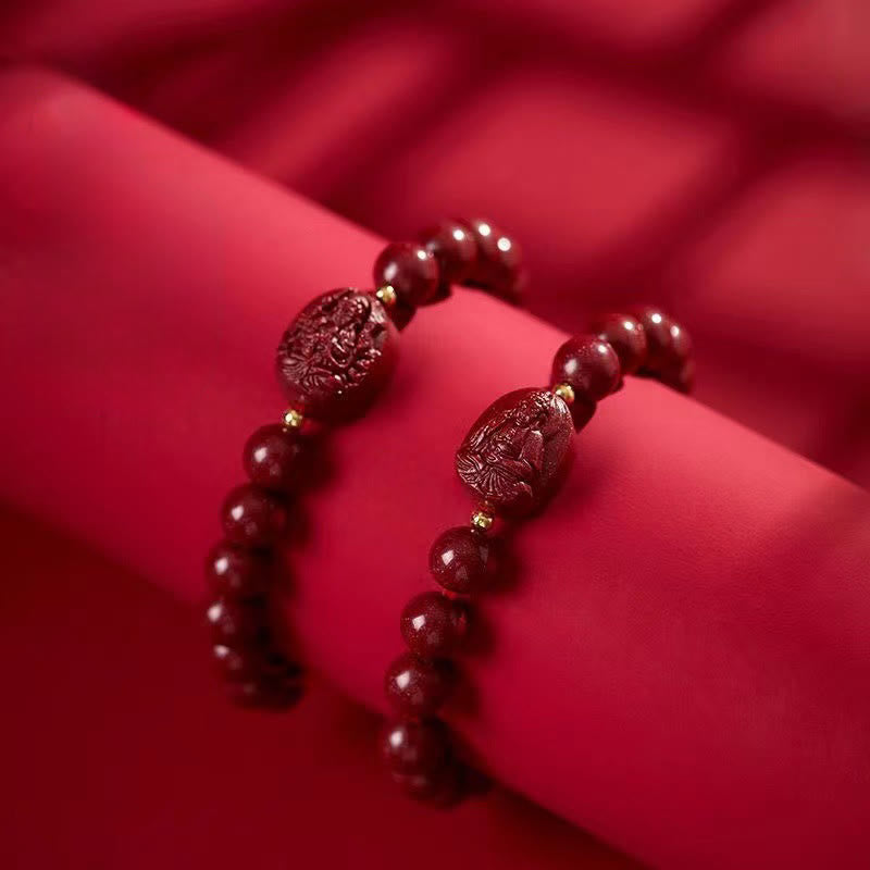 Buddha Stones De Chinese dierenriem geboorte Boeddha cinnaber Armband - image 17